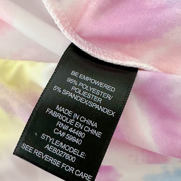 AFRM Lawson High Waisted Bike Shorts Pastel Tie Dye Pink Purple plus size 1X NEW - Picture 8 of 10